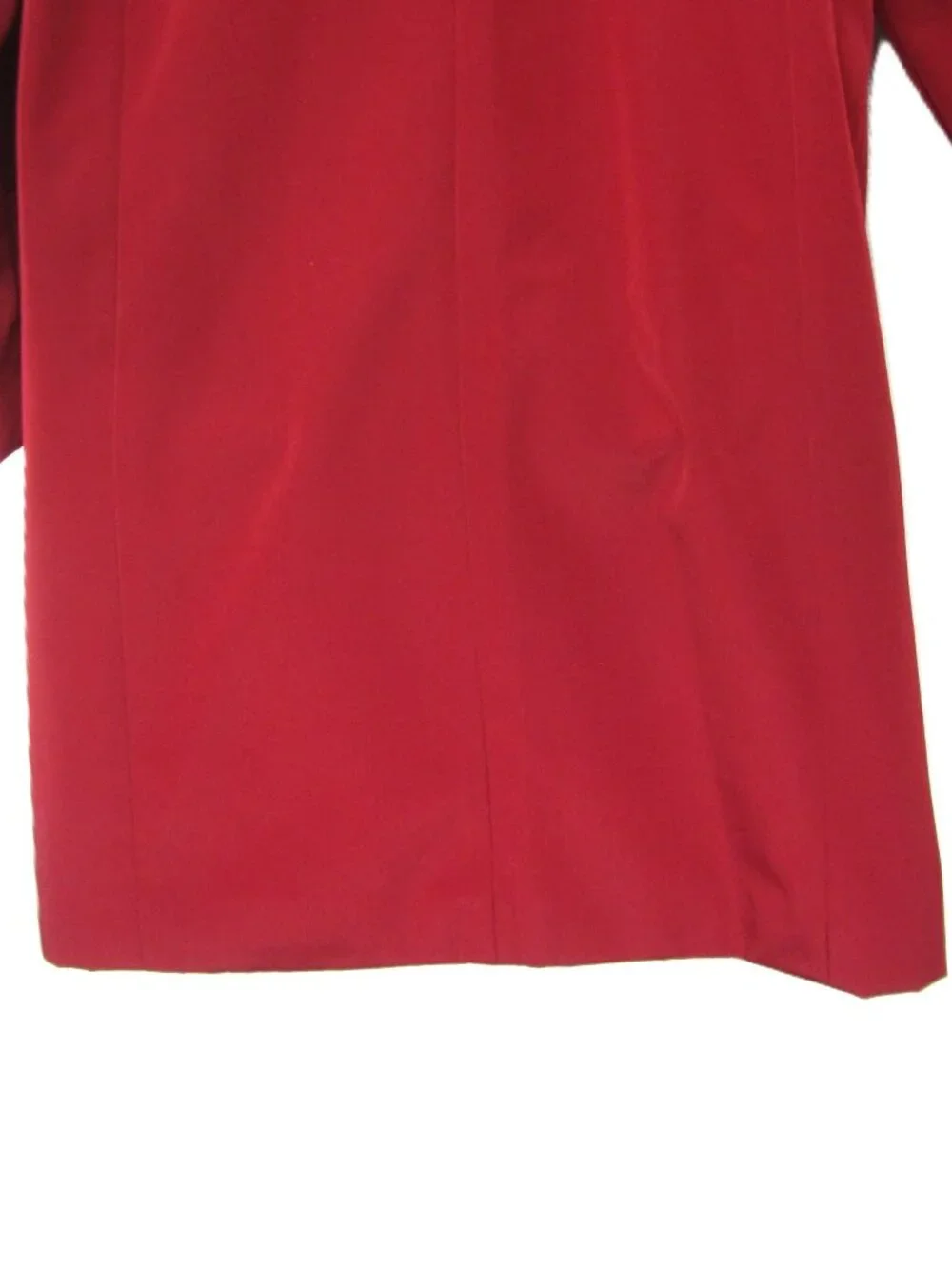 Calvin Klein EUC Size XL Rain Trench Coat Hood Red Polyester Button Long - Picture 7 of 14
